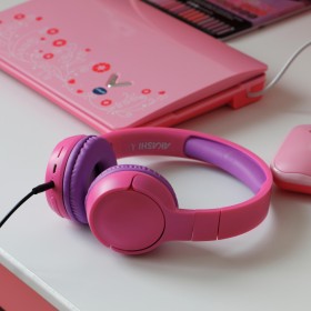 Casque Kids Sans Fil Bluetooth Rose Et Violet