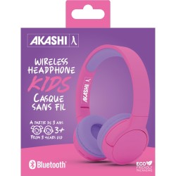 Casque Kids Sans Fil Bluetooth Rose Et Violet