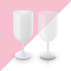 Verre A Pied En Plastique Reutilisable Pp 18 Cl Ras Bord 