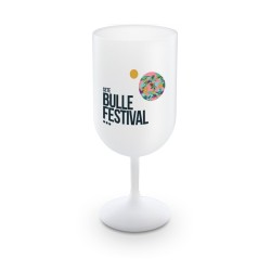 Verre A Pied En Plastique Reutilisable Pp 18 Cl Ras Bord 