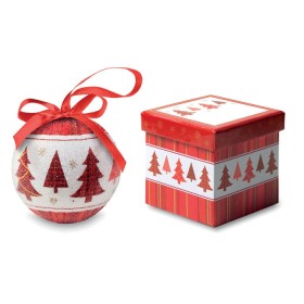 Boule de Noël et boîte. Snowy 