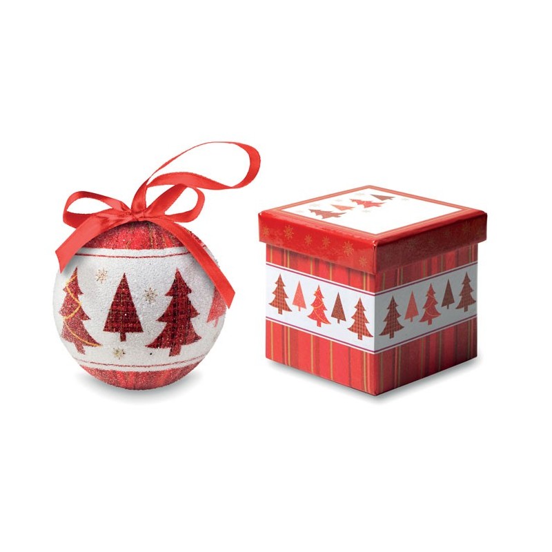 Boule de Noël et boîte. Snowy 