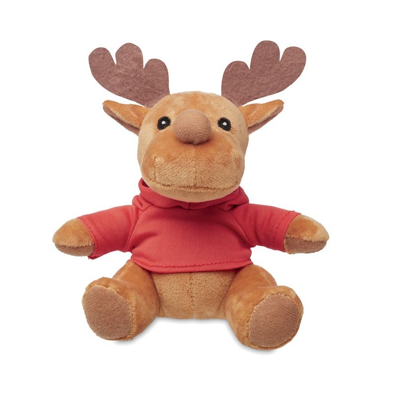 Renne en peluche avec capuche Rudolph 
