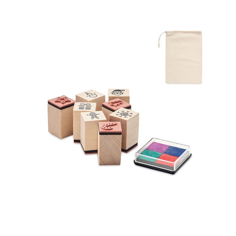 Set de 8 tampons  en bois Stampie 
