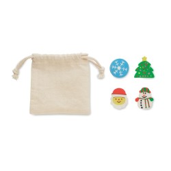 Set de 4 gommes de Noël Rubbies 