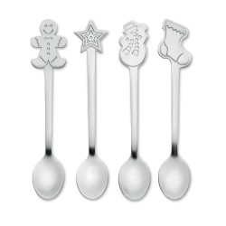 Set  4 cuillères à thé de Noël Chip Set 