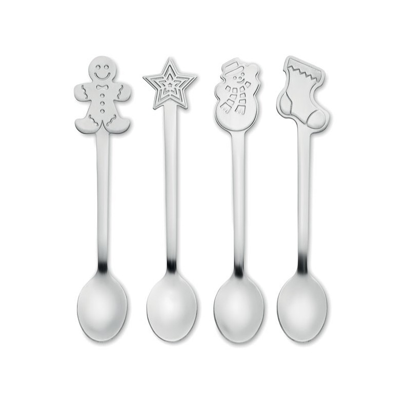 Set  4 cuillères à thé de Noël Chip Set 