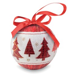 Boule de Noël et boîte. Snowy 