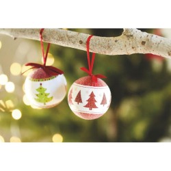 Boule de Noël et boîte. Snowy 