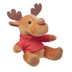 Renne en peluche avec capuche Rudolph 