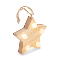 Étoile en bois avec lumières Lalie 