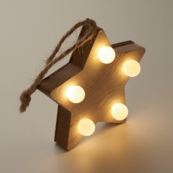 Étoile en bois avec lumières Lalie 