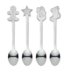 Set  4 cuillères à thé de Noël Chip Set 