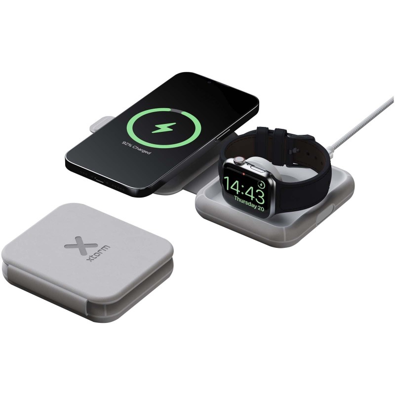 Chargeur de voyage Xtorm XWF21 sans fil 2-en-1 pliable de 15 W 