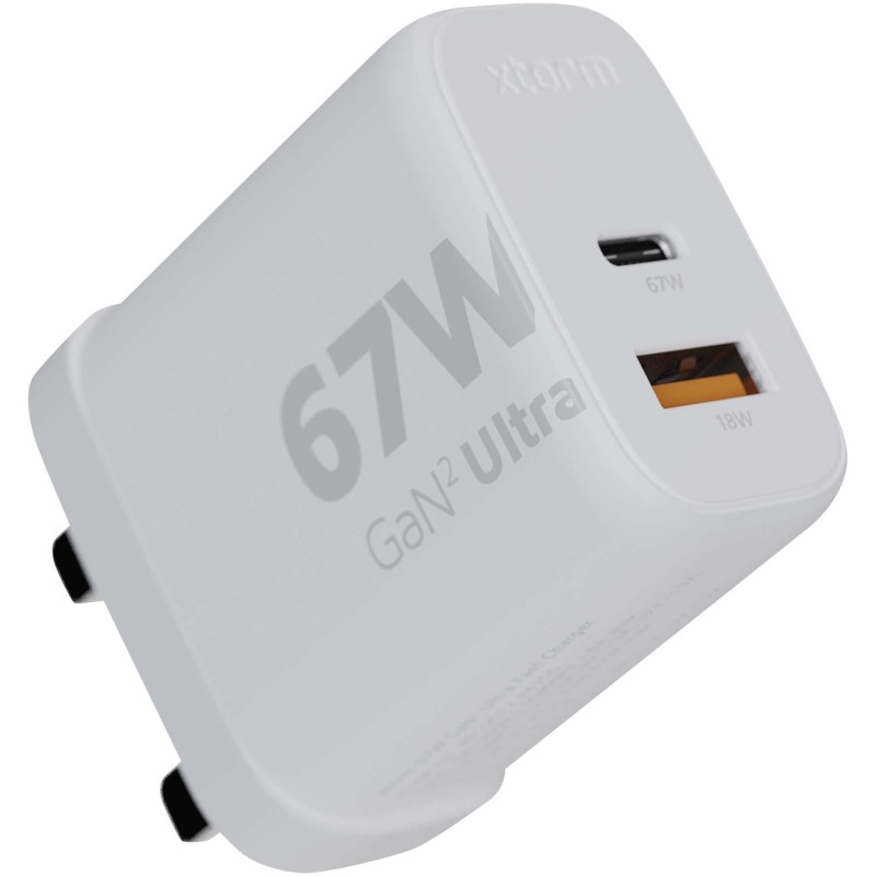 Chargeur mural Xtorm XEC067G GaN² Ultra de 67 W - Prise britannique 