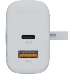 Chargeur mural Xtorm XEC067G GaN² Ultra de 67 W - Prise britannique 