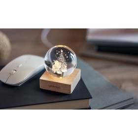 Boule De Noël Verre Avec Led Santa Light 
