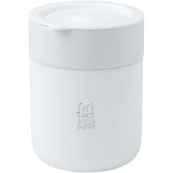 Gobelet en céramique Java de 330 ml avec revêtement en silicone et couvercle en plastique 
