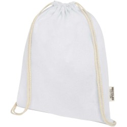 Sac avec cordon Oregon en coton recyclé 140 g/m² certifié GRS 