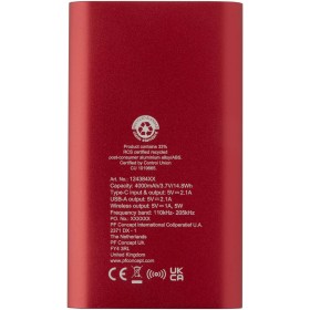 Batterie de secours sans fil en aluminium recyclé Juice type-C de 4 000 mAh 