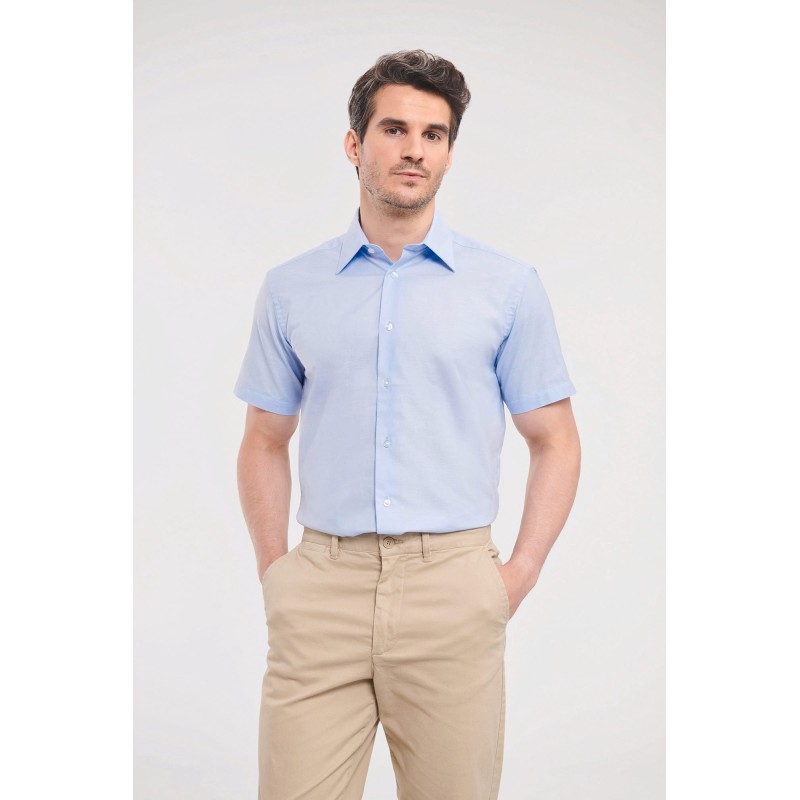 Chemise oxford cintrée manches courtes homme 