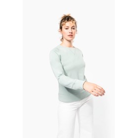 Sweat-shirt Bio col rond manches raglan femme 