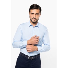 Chemise popeline manches longues homme