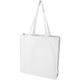 Sac shopping à soufflets Florida certifié GRS 270 g/m² 14LCouleur:Blanc
