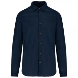 Chemise lin et coton manches longues homme 