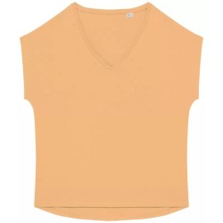 T-shirt écoresponsable loose à col V femme 