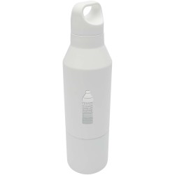 Bouteille isotherme Odessy de 600 ml en acier inoxydable recyclé RCS avec gobelet de 300 ml 