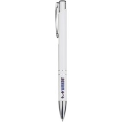 Stylo bille en aluminium recyclé Moneta (encre bleue) 