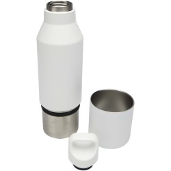 Bouteille isotherme Odessy de 600 ml en acier inoxydable recyclé RCS avec gobelet de 300 ml 