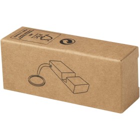 Support de téléphone en bambou Bosona avec porte-clés 