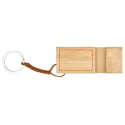 Support de téléphone en bambou Bosona avec porte-clés 