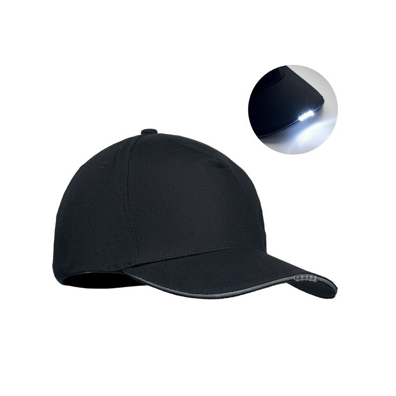 Casquette en coton LED à 5 pans 