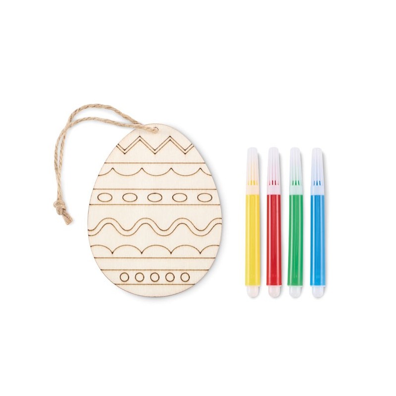 Set de peinture sur œuf en bois 