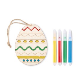 Set de peinture sur œuf en bois 