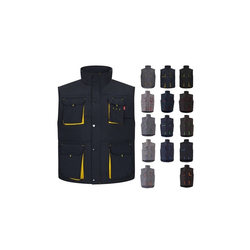 VL NERGAL Gilet rembourré, bicolore, multipoches (120g/m²), en polyester (100%) VL NERGAL Gilet rembourré, bicolore, multipoches (120g/m²), en polyester (100%)