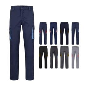 VL FIDES Pantalon stretch bicolore, multipoches (240g/m²), en coton (46%), EME (38%) et polyester (16%) 
