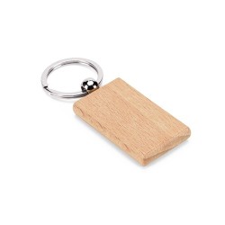 STEWIE Porte-clés rectangulaire en bois de hêtre 