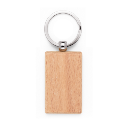 STEWIE Porte-clés rectangulaire en bois de hêtre 