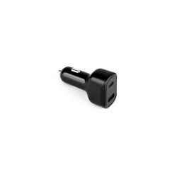 DIRAC Adaptateur allume-cigare avec port USB-A 18W et USB-C 20W en 100% rABS 