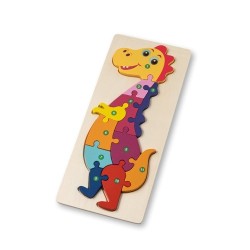 DIPLODOCO Puzzle en forme de dinosaure en contreplaqué de pin 