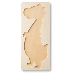 DIPLODOCO Puzzle en forme de dinosaure en contreplaqué de pin 