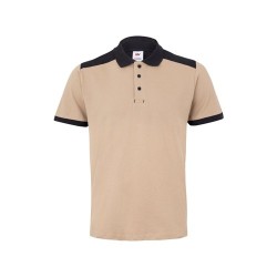 VL VELES Polo piqué bicolore stretch (200g/m²), manches courtes, en polyester (96%) et élasthanne (4%) 