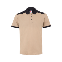 VL VELES Polo piqué bicolore stretch (200g/m²), manches courtes, en polyester (96%) et élasthanne (4%) 