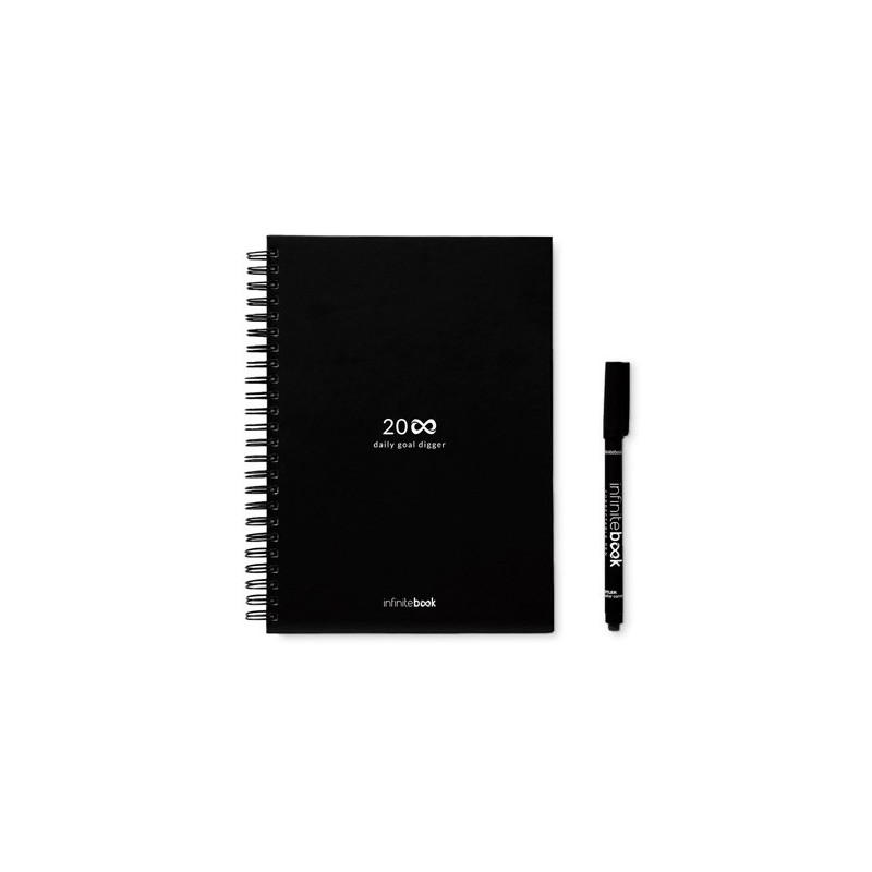 STARTER KIT INFINITE PLANNER A5 Le set comprend un "infinite Diary", un kit de nettoyage, un marqueur et un porte-marqueur 