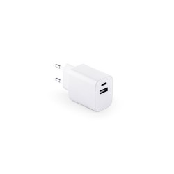 WEGENER Adaptateur secteur avec port USB-A 18W et USB-C 20W en ABS recyclé (100 % rABS) 