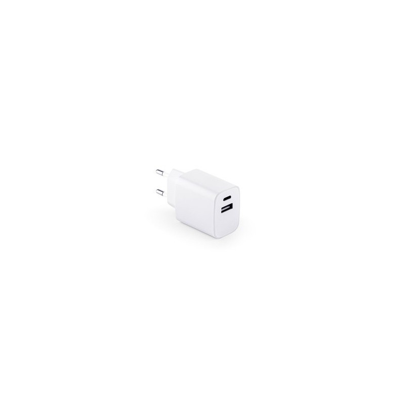 WEGENER Adaptateur secteur avec port USB-A 18W et USB-C 20W en ABS recyclé (100 % rABS) 